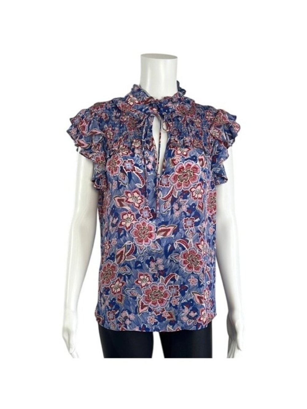 Gilner Farrar Sienna Blouse Flutter Sleeve Blouse - M